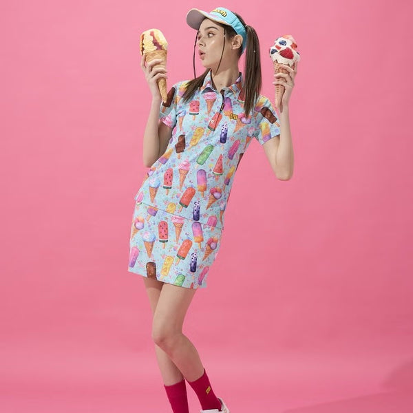 【 SALE 】LOUDMOUTH ( ラウドマウス ) レディース ECOベントメッシュ 柄スカート | スカート | ゴルフ | ゴルフウェア | 派手 | 目立つ | メッシュ | 動きやすい | 吸汗速乾 | UV | 遮熱 | 接触冷感 | ストレッチ | 765353