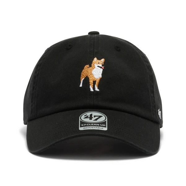 '47 ( フォーティーセブン ) '47 クリーンナップ DOG 柴犬 ココナッツ | ブラック | 帽子 | キャップ | 犬 | ワンちゃん | 刺繍 | ワンポイント | 日よけ | 紫外線対策 | ウォッシュド加工 | サイズ調整 | 14920359 | 14920358 | ふぉーてぃーせぶん