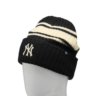 ’47 ( フォーティーセブン ) ’47 カフニット ニューヨーク・ヤンキース Harbor Stripe ブラック | 帽子 | ニット帽 | 防寒 | オシャレ | ボーダー | 可愛い | 14858322 | アクリル | レジャー | お出かけ | アウトドア