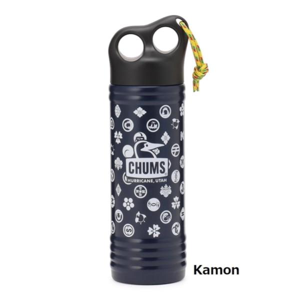 CHUMS ( チャムス ) キャンパーウェーブボトル 500ml パターン CH62-2274 水筒 ステンレスボトル 真空断熱 保温 保冷 ウォーターボトル マグ ボトル キャンプ アウトドア レジャー 通勤 通学