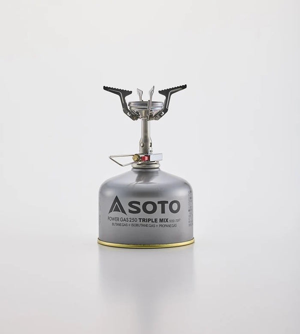 SOTO ( ソト ) アミカス シングルバーナー ガスバーナー OD缶 ストーブ コンパクト 軽量 登山 キャンプ ソロキャンプ アウトドア 圧電点火 収納ケース付き SOD-320