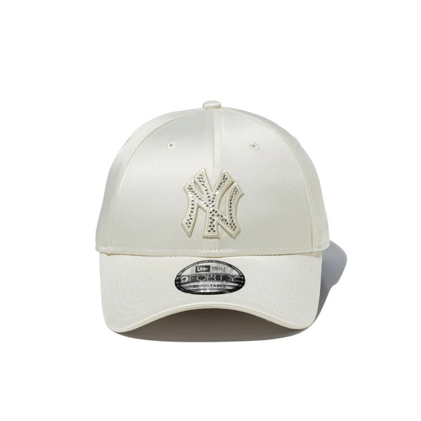 NEW ERA ( ニューエラ ) 9FORTY White Day Rhinestone ラインストーン ニューヨーク・ヤンキース クローム | 帽子 | キャップ | ストーン | ユニセックス | カーブドバイザー | サイズ調整 | にゅーえら | 14908242 | 正規品