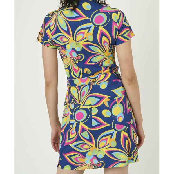 【 SALE 】 LOUDMOUTH ( ラウドマウス ) レディース ワンピース プレミアムカノコ素材 | シャガデリックブルー  | 吸汗速乾 | UV | 接触冷感 | ゴルフ | ゴルフウェア | 夏 | 涼しい | 派手 | 763658 | らうどまうす