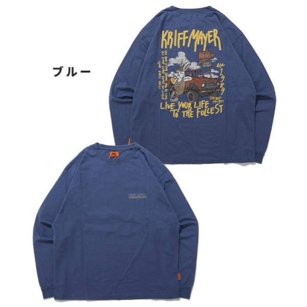 KRIFF MAYER ( クリフメイヤー ) クリフラビットロンT ( 車 ) 2517807 | ロンT | ウェア | トップス | 長袖 | ロングTシャツ | バックプリント | 綿 | ワンポイント | メンズ | レディース | ユニセックス | コットン
