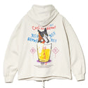 go slow caravan ( ゴースローキャラバン ) 空紡糸裏毛 猫と麦酒ヘムスピンドル BOX フーディー  | MENS | WOMENS | メンズ | レディース | ウェア | トップス | 綿100％ | スウェット | フーディ | バックプリント | 352609 | カジュアル