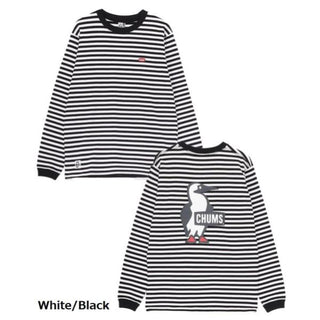 CHUMS ( チャムス ) ブービーロゴロングスリーブTシャツ | ロンT | ロングTシャツ | 長袖 | 長袖Tシャツ | バックプリント | ホワイト | ブラック | CH01-2727 | お出かけ | トップス | アパレル | ちゃむす