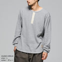 KRIFF MAYER ( クリフメイヤー ) ハニカムワッフルヘンリーロンT メンズ 長袖Tシャツ ロンT ヘンリーネック ワッフル サーマル 無地 カジュアル アメカジ ミリタリー インナー トップス ラウンド裾 リブ袖 ヴィンテージ 秋冬春 アウトドア キャンプ デイリー 2517820
