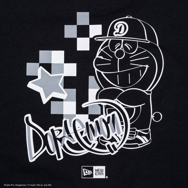 NEW ERA ( ニューエラ ) 半袖 オーバーサイズド コットン Tシャツ ドラえもん グラフィティ ブラック | 夏服 | 黒色 | オーバーサイズ | コットン | ゆとり | アウトドア | レジャー | お出かけ | プレゼント | ギフト | 14935368 | にゅーえら | カジュアル