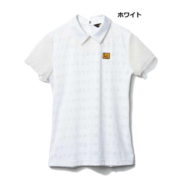 LOUDMOUTH ( ラウドマウス ) レディース ストレッチメッシュ 半袖モックネックシャツ | シャツ | 半袖 | ゴルフ | ウェア | 半袖シャツ | 吸汗速乾 | UV | 透け感 | オシャレ | 765654 | らうどまうす