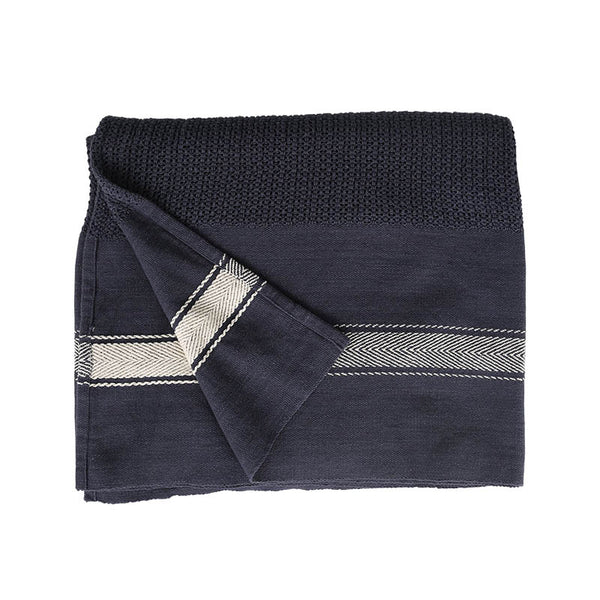 【 SALE 】 DULTON ( ダルトン ) LENO WEAVE BLANKET NAVY リノ ウィーブ ブランケット | 車内 | オフィス | リビング | コットン | 防寒 | インテリア | 薄手 | リラックス | T21-0392 | だるとん