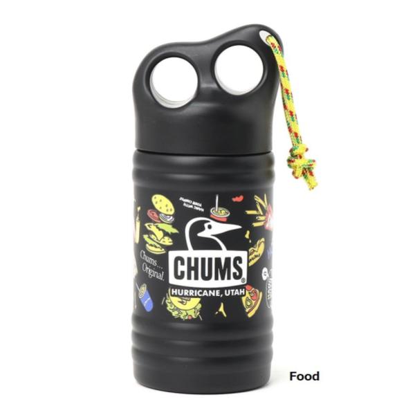 CHUMS ( チャムス ) キャンパーウェーブボトル300ml | ボトル | 保温 | 保冷 | ステンレス | タンブラー | 持ち運び | アウトドア | キャンプ | 通勤 | 通学 | 内蓋 | 真空断熱 | オフィス | 吊り下げ | CH62-2273 | 水筒 | ちゃむす