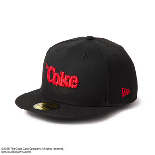 NEW ERA ( ニューエラ ) 59FIFTY Coca-Cola designed by Kosuke Kawamura コカ･コーラ ブラック キャップ 帽子 コラボ コカコーラ メンズ レディース ユニセックス 59FIFTY ストリート カジュアル おしゃれ 15156555