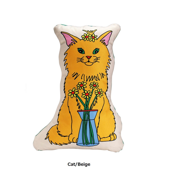 DETAIL ( ディテール ) The Enjoy C&D Club Cushion エンジョイ C&D クラブ クッション | 猫イラストクッション | ネコ | クッション | インテリア | ソファ | マイクロファイバー | プレゼント | 3666CGRN | 3666CBLU