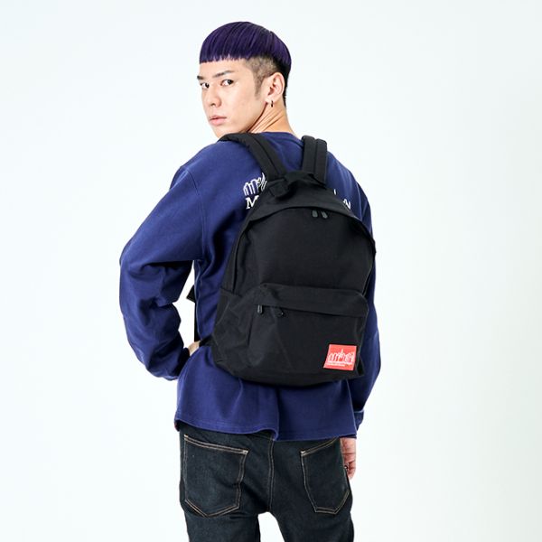 Manhattan Portage ( マンハッタンポーテージ ) Big Apple Backpack バックパック | リュック | リュックサック | バッグ | MP1210 | 15L | ブラック | 黒色 | ダブルジップ | A4サイズ | 通勤 | 通学