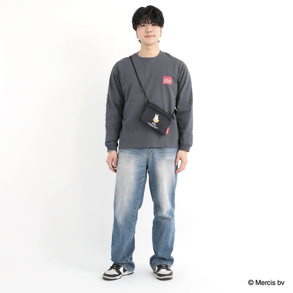 Manhattan Portage ( マンハッタンポーテージ ) DOUBLE ZIPPER POUCH MIFFY 70TH | ミッフィー | コラボ | バッグ | コンパクト | 薄型 | ブラック | DZPMF70 | サコッシュ | シンプル | お出かけ | 散歩 | 身軽 | アウトドア | レジャー