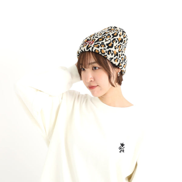 Manhattan Portage ( マンハッタンポーテージ ) Leopard Jacquard Knit Watch | 帽子 | ニット帽 | ビーニー | 冬 | オシャレ | レオパード | ニット帽 | 刺繍 | ヒョウ柄 | MP351 | まんはったんぽーてーじ