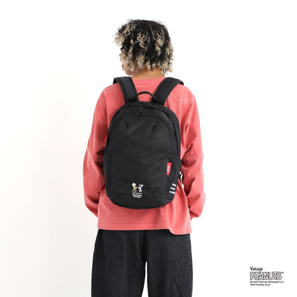 Manhattan Portage ( マンハッタンポーテージ ) TRAILBLAZER BACKPACK JR FLIGHT NYLON BACKING PEANUTS 25 | リュックサック | デイパック | コラボ | スヌーピー | チャーリー・ブラウン | 通勤 | 通学 | ブラック | シンプル | MP2292JRPNS25 | まんはったんぽーてーじ