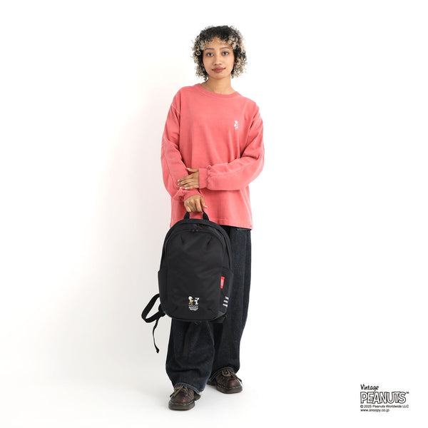 Manhattan Portage ( マンハッタンポーテージ ) TRAILBLAZER BACKPACK JR FLIGHT NYLON BACKING PEANUTS 25 | リュックサック | デイパック | コラボ | スヌーピー | チャーリー・ブラウン | 通勤 | 通学 | ブラック | シンプル | MP2292JRPNS25 | まんはったんぽーてーじ