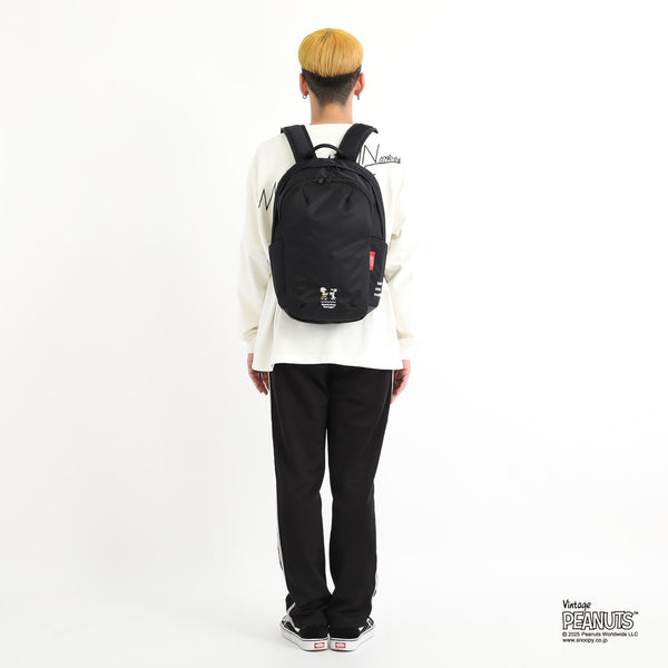 Manhattan Portage ( マンハッタンポーテージ ) TRAILBLAZER BACKPACK JR FLIGHT NYLON BACKING PEANUTS 25 | リュックサック | デイパック | コラボ | スヌーピー | チャーリー・ブラウン | 通勤 | 通学 | ブラック | シンプル | MP2292JRPNS25 | まんはったんぽーてーじ