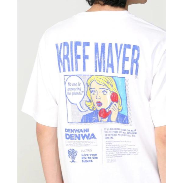 KRIFF MAYER ( クリフメイヤー ) ダジャレ半袖Tシャツ | デンワニデンワ | 2556303 | メンズ | ユニセックス | 半袖 | バックプリント | Tシャツ | 半袖Tシャツ | 綿100% | 夏服 | アパレル | トップス | くりふめいやー