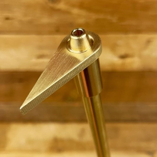 【 SALE 】 野良道具製作所 野良ブラスター真鍮 「 一文字鳶付 」 鳶 ( フック ) 付き火吹き棒 | アウトドア | キャンプ | 火吹き棒 | かっこいい | 真鍮 | 焚き火