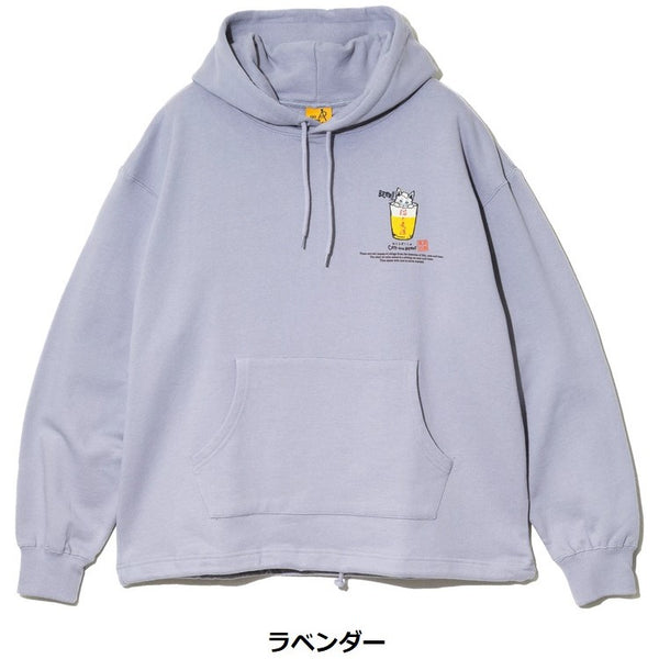 go slow caravan ( ゴースローキャラバン ) 空紡糸裏毛 猫と麦酒ヘムスピンドル BOX フーディー  | MENS | WOMENS | メンズ | レディース | ウェア | トップス | 綿100％ | スウェット | フーディ | バックプリント | 352609 | カジュアル