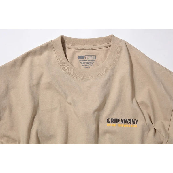 GRIP SWANY ( グリップスワニー ) 【 GSWCT0043 】 W`S BEAR PRINT TEE | シャツ | ウィメンズ | レディース | Tシャツ | 半袖 | 夏服 | バックプリント | シンプル | 綿100% | ロゴ | クマ