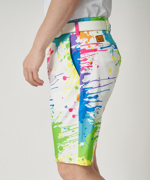 【 SALE 】 LOUDMOUTH ( ラウドマウス ) メンズ ストレッチツイル 柄ショートパンツ | ゴルフ | ウェア | 半ズボン | ハーフパンツ | パンツ | 吸汗速乾 | UV　| ストレッチ | 764305 | らうどまうす