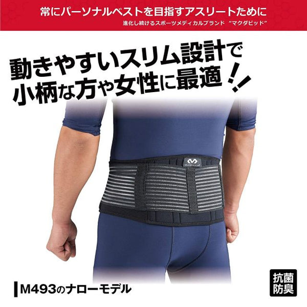 【 SALE 】 McDavid ( マクダビッド ) スリム バックサポート M497 | 通気性 | 快適 | 小柄 | 女性 | サポーター | 腰 | 腰痛 | スポーツ | アウトドア