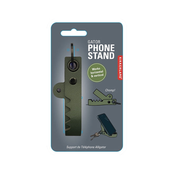 KIKKERLAND ( キッカーランド ) Gator Phone Stand KKR112 ゲーターフォンスタンド スマホスタンド 折りたたみ ワニ キーホルダー スマートフォンスタンド 卓上 コンパクト 携帯スタンド おしゃれ ギフト