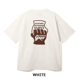 GRIP SWANY ( グリップスワニー ) 【 GSMCT-117 】 GLOVE LOGO TEE | 半袖 | シャツ | Tシャツ | アパレル | コットン100% | バックプリント | オシャレ | アウトドア | お出かけ | キャンプ | レジャー | ぐりっぷすわにー