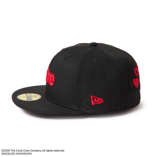 NEW ERA ( ニューエラ ) 59FIFTY Coca-Cola designed by Kosuke Kawamura コカ･コーラ ブラック キャップ 帽子 コラボ コカコーラ メンズ レディース ユニセックス 59FIFTY ストリート カジュアル おしゃれ 15156555