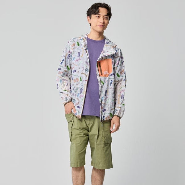 KRIFF MAYER ( クリフメイヤー ) クリーネス総柄フードジャケット | MENS | 2537804 | メンズ | 春 | 個性的 | ユニセックス | 防汚 | 薄手 | ポリエステル | アウトドア | キャンプ | お出かけ | コンパクト | くりふめいやー