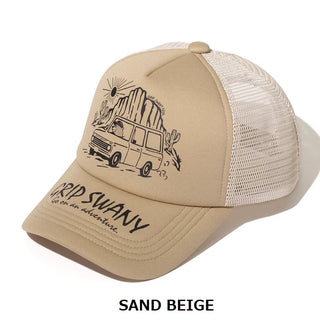GRIP SWANY ( グリップスワニー ) 【 GSUA-162 】 BEAR TRUCKER CAP | 帽子 | キャップ | 日よけ | 紫外線対策 | UVカット | アウトドア | レジャー | キャンプ | メッシュ | トラッカーキャップ | サイズ調整 | ぐりっぷすわにー
