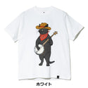 go slow caravan ( ゴースローキャラバン ) USA/C バンジョー猫 TEE | MENS | WOMENS | Tシャツ | 半袖 | ネコ | 半袖Tシャツ | 綿100％ | 可愛い | オシャレ | お出かけ | レジャー | ごーすろーきゃらばん | 361910 | カジュアル