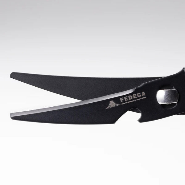 FEDECA ( フェデカ ) キッチンハサミ | ハサミ | キッチン用品 | ウッドハンドル | ステンレス | カーブ | 引き切り | 分解  | 水洗い | 耐水 | アウトドア | キャンプ | かっこいい | プレゼント