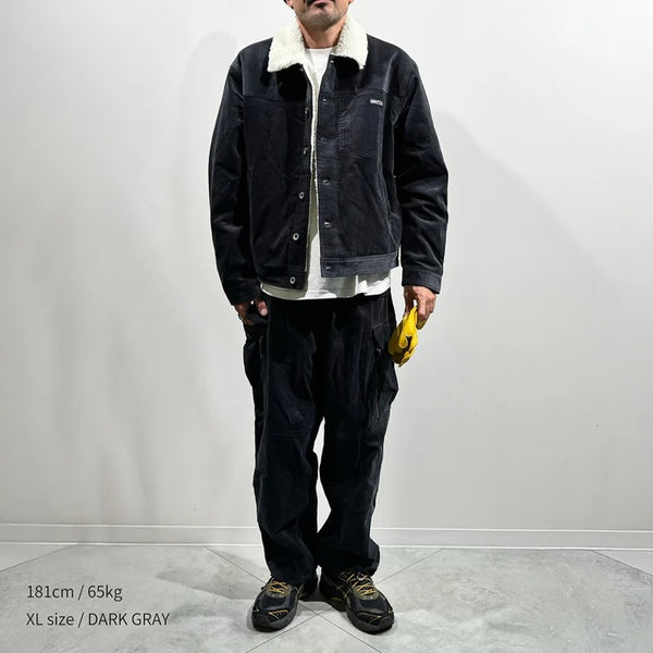 GRIP SWANY ( グリップスワニー ) 【 GSMJ-059 】 SHERPA TRUCKER JACKET | ジャケット | アウター | 冬 | 防寒 | シンプル | 暖かい | オシャレ | コットン | コーデュロイ | ユニセックス | メンズ | レディース | ボア | ウェア | ぐりっぷすわにー