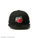 NEW ERA ( ニューエラ ) 59FIFTY HELLO KITTY リンゴ ブラック | 帽子 | キャップ | 日よけ | ユニセックス | キャンプ | アウトドア | ポリエステル | キティちゃん | ハローキティ | にゅーえら | 14348626
