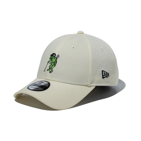 NEW ERA ( ニューエラ ) 9FORTY 鳥獣戯画 蛙 クロームホワイト | 帽子 | キャップ | 日よけ | ポリエステル | コットン | サイズ調整 | 栂尾山高山寺 | クロスストラップ | ユニセックス | にゅーえら
