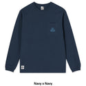 CHUMS ( チャムス ) ブービーフェイスポケットブラッシュドロングスリーブTシャツ 長袖Tシャツ ロンT メンズ レディース ユニセックス ブービーバード ポケットTシャツ コットン 綿100％ ブラッシュド 裏起毛風 秋冬 春 トップス カジュアル タウンユース 普段着 CH01-2670