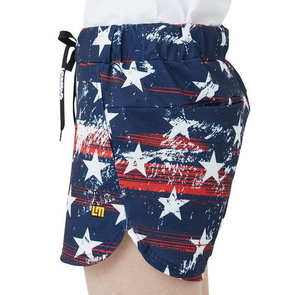 【 SALE 】 LOUDMOUTH ( ラウドマウス ) レディース スウェットショートパンツ ネイビー | ショーパン | ゴルフ | ウェア | 派手 | 可愛い | 吸汗 | 速乾 | アウトドア | 動きやすい | 通気性 | 762354 | らうどまうす