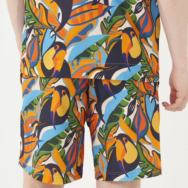 【 SALE 】 LOUDMOUTH ( ラウドマウス ) メンズ ショートパンツ | ストレッチサッカー素材 | トロピカルトゥーカンズ | UV | ストレッチ | 接触冷感 | ハーフパンツ | ゴルフ | ゴルフウェア | 動きやすい | 763306 | らうどまうす