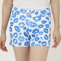 【 SALE 】 LOUDMOUTH ( ラウドマウス ) レディース ショートパンツ | 接触冷感 | ツイル素材 | キッス柄 | ターコイズ | 吸汗速乾 | UV | ゴルフ | ゴルフウェア | ショーパン | 763355 | らうどまうす