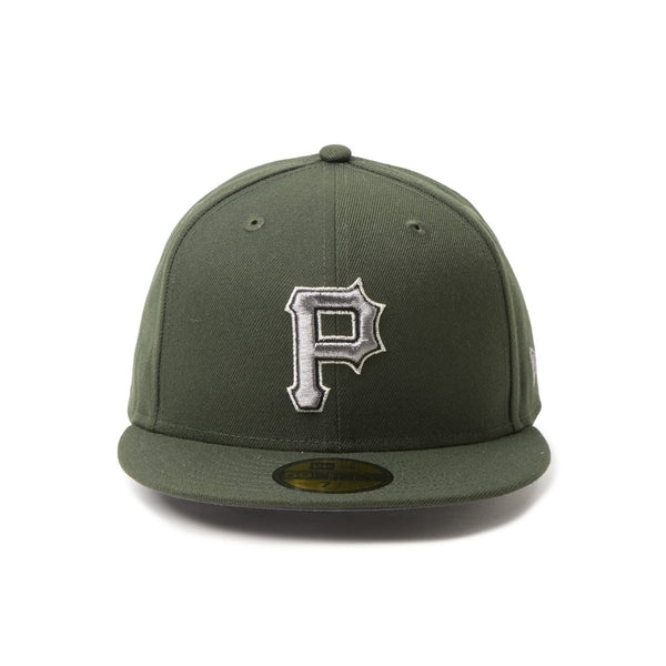 NEW ERA ( ニューエラ ) 59FIFTY MLB Metallic Pewter ピッツバーグ・パイレーツ ダークシーウィード 帽子 キャップ 日よけ アウトドア キャンプ レジャー おしゃれ 野球帽 メンズ レディース ユニセックス 15137346