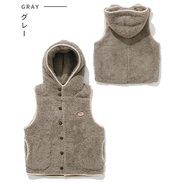 KRIFF MAYER ( クリフメイヤー ) シャギーボアボタンフードベスト | ベスト | LADYS | レディース | W2514408 | 冬 | 暖かい | もこもこ | アウター | シャギーボア | フード付 | 可愛い | オシャレ | くりふめいやー | 防寒