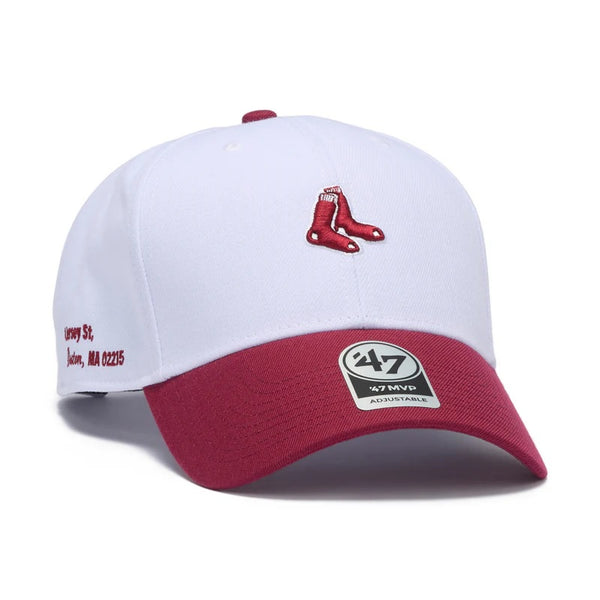 '47 ( フォーティーセブン ) '47 エムブイピー ボストン・レッドソックス STADIUM ADDRESS ベースランナー ホワイト カーディナルバイザー | 帽子 | キャップ | 日よけ | ワンポイント | 刺繍 | 14920311 | ふぉーてぃーせぶん