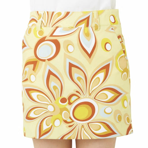 【 SALE 】 LOUDMOUTH ( ラウドマウス ) レディース 柄インナー付きスカート | シャガデリック | イエロー | 黄色 | ゴルフ | ウェア | ゴルフウェア | スカート | 派手 | 可愛い | 762359 | らうどまうす
