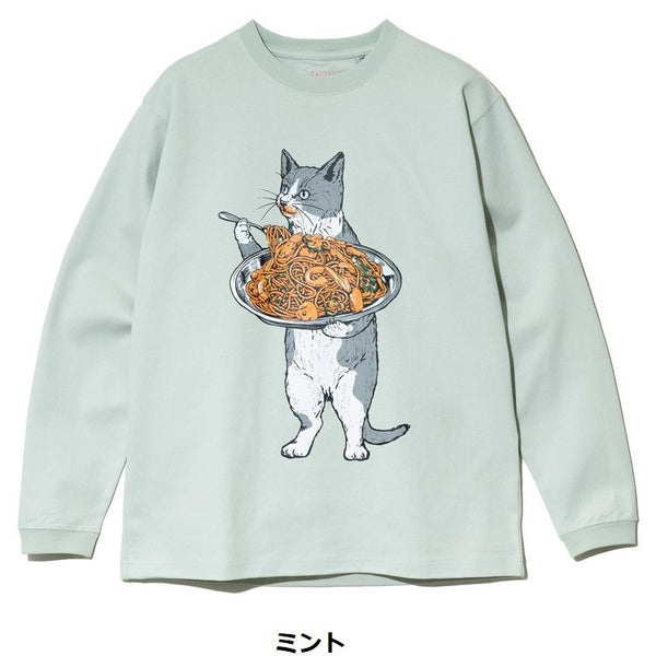 go slow caravan ( ゴースローキャラバン ) 超ヘビーUSA/C ナポリタン猫 ロングスリーブ TEE MENS | WOMENS | Tシャツ | ウェア | トップス | 長袖 | ネコ | メンズ | レディース | 351909 | カジュアル | ごーすろーきゃらばん