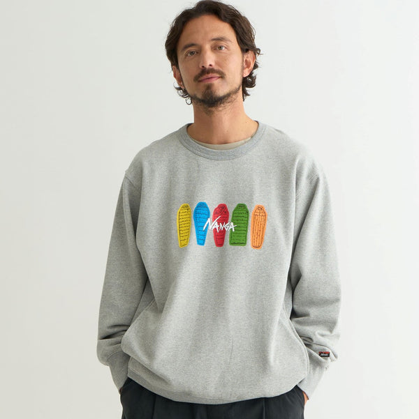 NANGA ( ナンガ ) ECO HYBRID SWEATSHIRT ( SB PT ) エコハイブリッド スウェットシャツ スリーピングバッグプリント | スウェットシャツ | シャツ | 長袖シャツ | 裏毛 | 長袖 | トップス | ウェア | アパレル