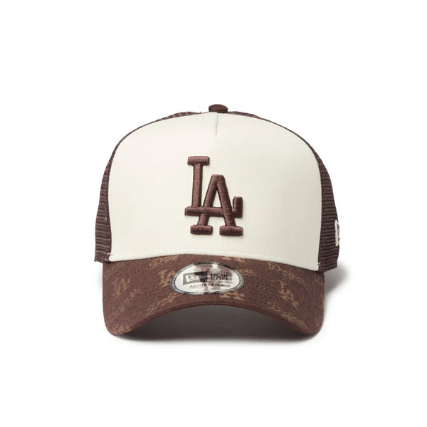 NEW ERA ( ニューエラ ) 9FORTY A-Frame トラッカー MLB Jacquard ロサンゼルス・ドジャース ブラウン | 帽子 | キャップ | サイズ調整 | ユニセックス | ジャカード | オシャレ | 日よけ | 14744915 | にゅーえら